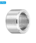 Close-up of one piece from 12 Pack M8 Stainless Steel Spacers 8mm ID X 12mm OD X 7mm Length Standoff For Five Sixteenth Inch Or M8 Screws