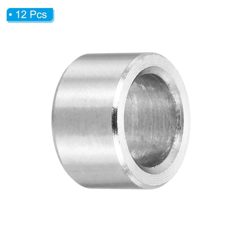 Close-up of one piece from 12 Pack M8 Stainless Steel Spacers 8mm ID X 12mm OD X 7mm Length Standoff For Five Sixteenth Inch Or M8 Screws