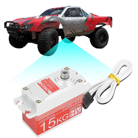 Hardcore 15Kg Digital Steering Servo Built Different Kickin It With A Savage Coreless Brushless Motor And Beefy All Metal Gears For Rc Car Truck Builds In Scarlet with offroad truck.