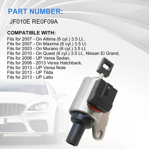 CVT transmission stepper motor with black connector and metal housing