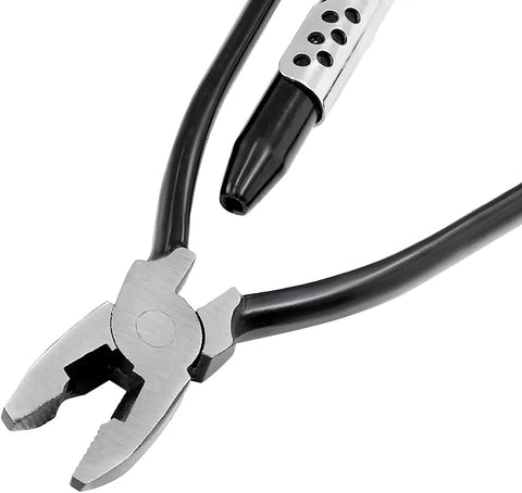 6 Inch Safety Wire Pliers With 50 Ft Wire, Heavy Duty Wire Twisting Tool for Aircraft, Machinery and Vehicles, close-up view