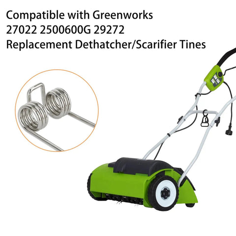 36 Pack Replacement Dethatcher Tines For Corded Dethatchers 14 Inch, Heavy Duty Steel Scarifier Tines, Fits 29272 27022 Lawn Upgrade
