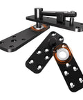 360 degree quiet pin hinges for concealed cabinet doors, durable stainless steel with double bearing design for smooth, silent rotation.