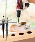 Bridge Pin Hole Tapered Reamer Set with T Handle Chamfer Reamers drilling wood for smooth finish, visible 3-13mm and 5-16mm sizes
