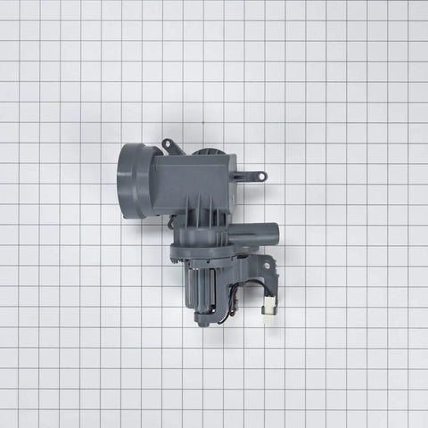 Front Load Washer Water Pump Replacement Part Genuine OEM Quality Replaces W10918044 on grid background