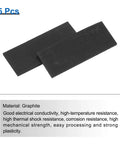 Two Pro Grade Graphite Blocks Plates For Melting Casting And Electrolysis 50x20x2mm Ingot Sheets Pack Of 5 on a white background.