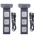 2 Pack 11.1V 2600mAh 3S LiPo Battery With USB Charging Cables For SJRC F7 F7Pro F7S F7GB2 9800FT Quadcopter Drone