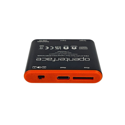 Slick Portable KVM Console Adapter features a compact design with HDMI and USB ports for laptop server management.
