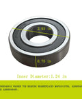 Heavy Duty Washer Tub Bearing And Seal Replacement Kit For LG Kenmore Front Load Washers Double Sealed Steel Bearings, showing dimensions.