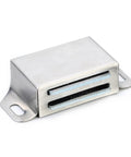 Stainless Steel Magnetic Cabinet Catches 10 Pack Push To Open Touch Latch Dampers with Screws angle view