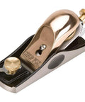 Beefy 6 Inch Block Plane With 1-5/8 Inch Wide Blade, Bronze And Cast Iron Build, Adjustable Throat Opening For Precise Shavings And A Smooth Finish