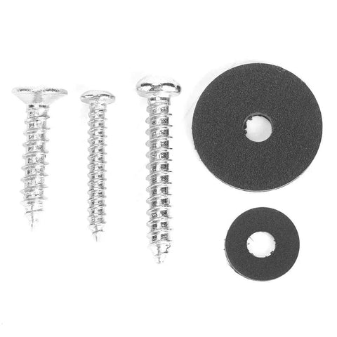 Tarnish-Proof Stainless Steel Barn Door Lock Kit With No Fuss Easy Install For Sliding Barn Doors And Hanging Rails Includes 3 Metal Sheets 4 Gaskets And 5 Screws For A Solid Long Lasting Lock Up. Screws and gaskets kit