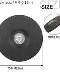 Built Like A Rock 3 Inch Depressed Center Grinding Wheels 10 Pack Type 27 Angle Grinder Discs With 3 8 Inch Arbor top view image showing size and thickness
