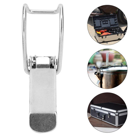 Beefy Heavy Duty Locking Hasp Kit for Machinery and Hardware, sturdy iron plating with stainless 201, secure locking tongue.