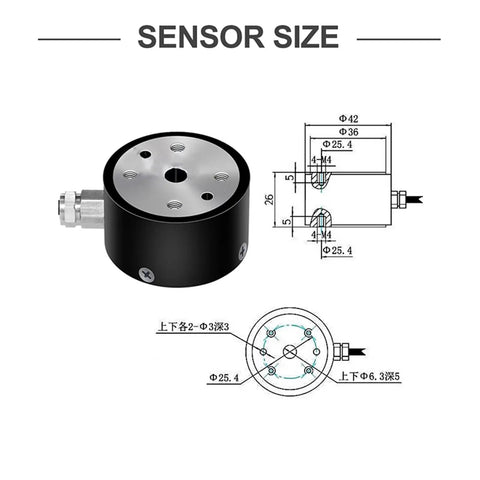 Beefed Up Static Torque Sensor For Motors And Gearboxes 5 To 100 Nm Measuring Sensor With Easy Install Dual Flange Mount dimensions