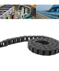 PA66 Nylon Cable Chain One Meter Wire Carrier With End Connectors 10x15mm ID Low Noise Durable Wear Resistant Guide