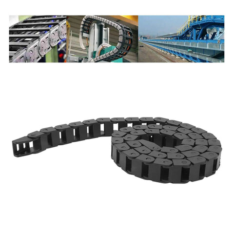 PA66 Nylon Cable Chain One Meter Wire Carrier With End Connectors 10x15mm ID Low Noise Durable Wear Resistant Guide