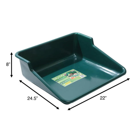 Green One Piece Potting Tray For Indoor Outdoor Gardening, Mess Free Planting Surface, Recycled Plastic, Lightweight Durable Tidy Tray, 24.5 Inch Long By 22 Inch Wide By 8 Inch High, Versatile Use