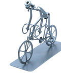 Handmade Bike Sculpture Gift For Men A Welded Bicycle Nut And Bolt Figurine For Desk Decor Modern Metal Desktop Statue Gearheads