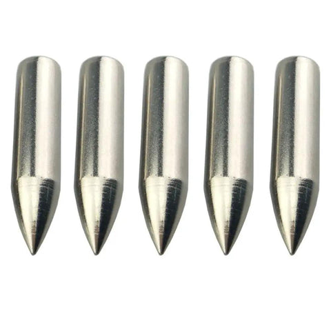 Glue On Field Points Archery Tips For 7mm Arrow Shafts, 1.368 Inch Long, 8mm Outside Diameter, 85 Grain Steel Points, Pack Of 12 archer tips