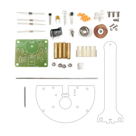 Magnet Pendulum DIY Science Kit for Hands On Learning Without Cord Easy Assembly Magnetic Induction Experiments for Kids parts layout