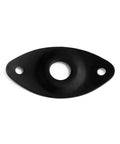 Fresh Curved Oval Guitar Output Jack Socket Plate With Sleek Black Finish And Included Mounting Screws for guitar setup