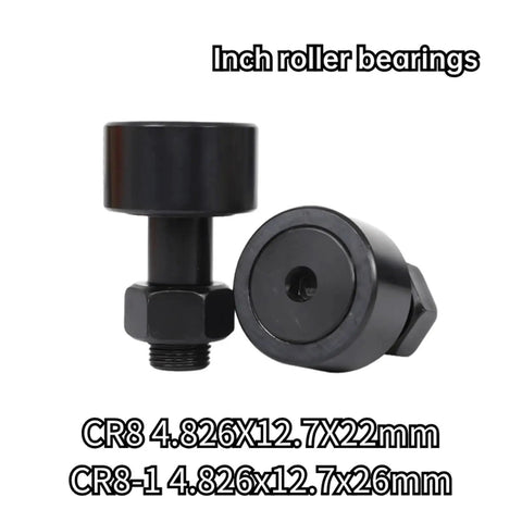 Top Shelf CR8-1R Bolt Roller Bearing Spherical Cam Follower Built Tough With Rust Resistant Oxide Coat For Smooth Heavy Duty Runs And Zero Compromise Performance Premium Black Alloy Steel Needle Roller, two sizes.