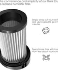 Think Crucial easy-to-replace humidifier filter with black top, designed for quick installation and effective air humidification.