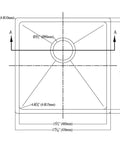 Dimensions diagram of Undermount Single Bowl Bar Sink in Polished Satin 18-Gauge 304 Stainless Steel With Sound Dampening Padding Inside