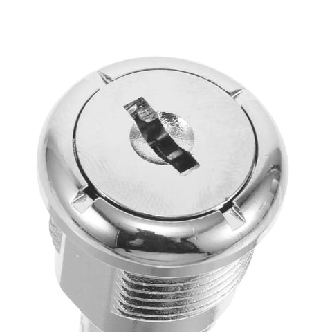 Close-up of metal tubular cylinder from Heavy Duty Gumball Machine Lock And Key Set With One Quarter Twenty Tubular Cylinder Replacement Metal Top