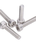 Heavy Duty M4 X 0.7Mm Hex Socket Head Cap Screws 100 Pcs Galvanized Steel Fastener Kit, shown from various angles.