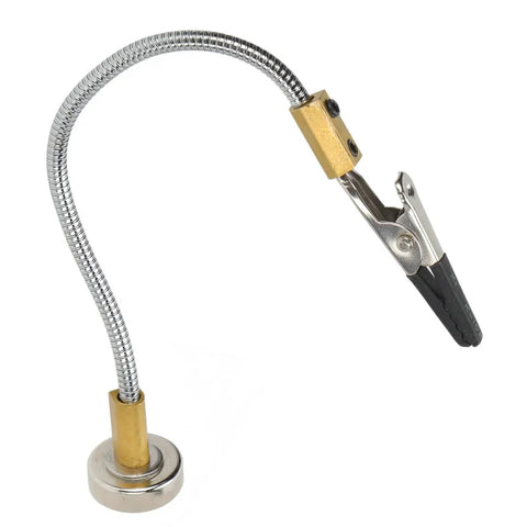 Magnetic Base Soldering Station With Flexible Gooseneck Third Hand Clamp And Alligator Clips for precise soldering and assembly.