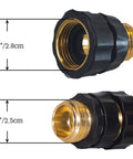 Three Quarter Inch Garden Hose Quick Connect Fittings Set With 8 Male And 8 Female Aluminum Connectors, Rubber Washers Included
