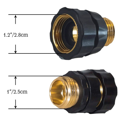 Three Quarter Inch Garden Hose Quick Connect Fittings Set With 8 Male And 8 Female Aluminum Connectors, Rubber Washers Included