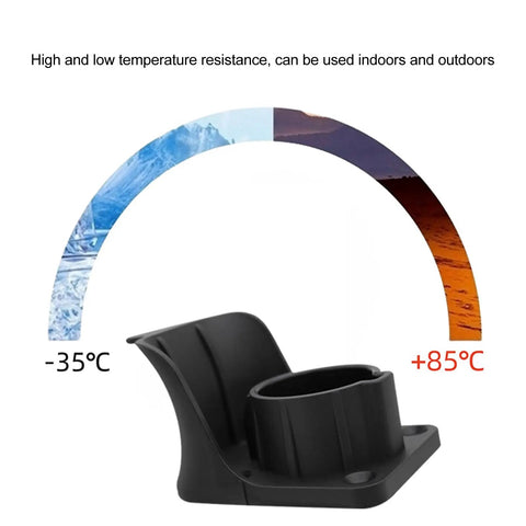 Heavy Duty Ev Charger Dock With Sae J1772 Type One Connector mount bracket showing temperature range -35°C to +85°C, durable for indoor and outdoor use.