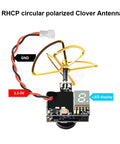 Ultra Lightweight FPV Transmitter And Camera Bundle With 5.8GHz 200mW Raceband, clover antenna and LED display