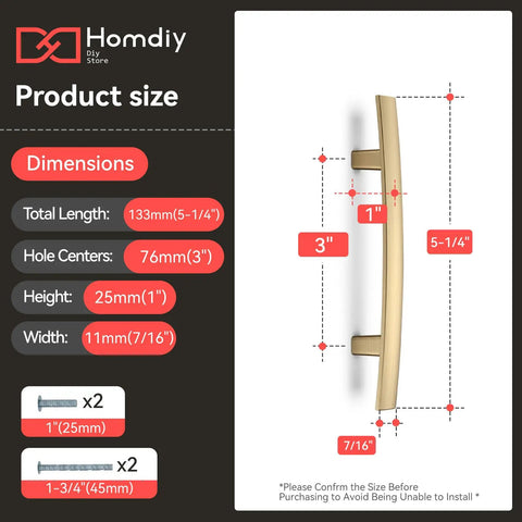 Dimensions of 20 Pack 3 Inch Center To Center Solid Heavy Duty Zinc Alloy Cabinet Handles In Champagne Bronze Arch Drawer Pulls