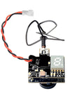 Micro FPV AIO 600TVL Camera With 5.8GHz Transmitter And Cloverleaf Antenna For Tiny Drones, adjustable power, and plug and play