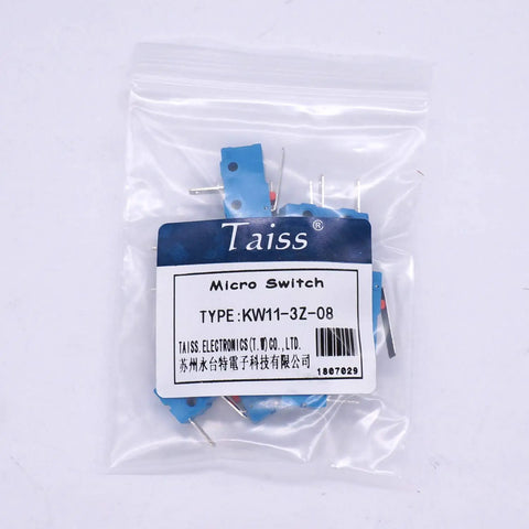 Workhorse 10 Pack 250V 5A Micro Switches 2 Pin 1NO with 16mm Lever in blue package