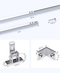 Adjustable Tilt Mount Brackets For Solar Panels Aluminum Alloy 15 Degree To 30 Degree Tilt Fits 50 To 400W Panels Roof RV Boat