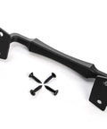 10 Inch Sliding Barn Door Handle Matte Black Cast Iron Door Pull For Fence Gate Garage Shed Closet Cabinet Pantry Screws Included
