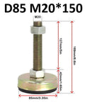 Heavy Duty Adjustable Leveling Feet For Heavy Furniture And Garage Equipment 4 Pack with M20 screw and dimensions shown.