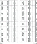 Sheet with reference guide for Super Crisp Silver Edge Bible Tabs For Old And New Testament, aiding in scripture tracking.