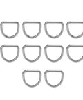 Beefy 316 Stainless Steel D Pull Buckle Set For Saltwater Marine Rigging And Boating Gear, Rugged Hardware Accessories For Ropes Chains And Straps, 10 Piece Pack, 10 stainless steel D-pull buckles