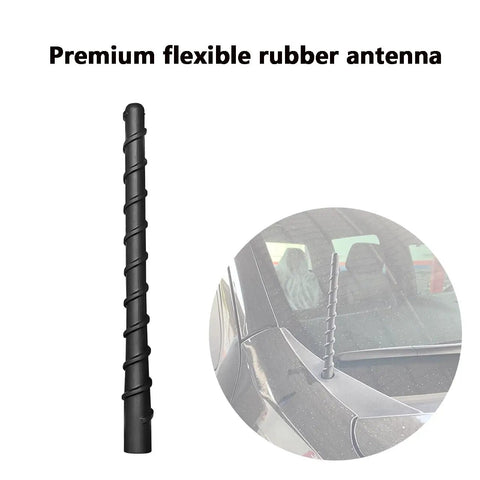 7 Inch Spiral Flexible Rubber Truck Antenna For RAM 1500 2500 3500 4500 5500 2011 To 2026 Short Mast on vehicle