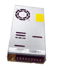 Heavy Duty 24 Volt 25 Amp 600 Watt Industrial Switching Power Supply rear view with ventilation and terminal connections.