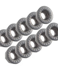 Ten-Piece Carbide Turning Inserts Set For CNC Lathe, Indexable Solid Carbide Inserts RPMT1204MOE-JS displayed diagonally