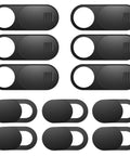 Super Slick 12 Pack Webcam Privacy Slides Shield Laptop Desktop Phone Cameras From Hackers And Dust Ultra Thin Stick On Cover, black plastic covers.