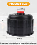 Two Pack 3042 Racing Fuel Jug Cap Replacement For 5 Gallon Gas Cans And Fuel Tanks, Durable black cap with gasket seal
