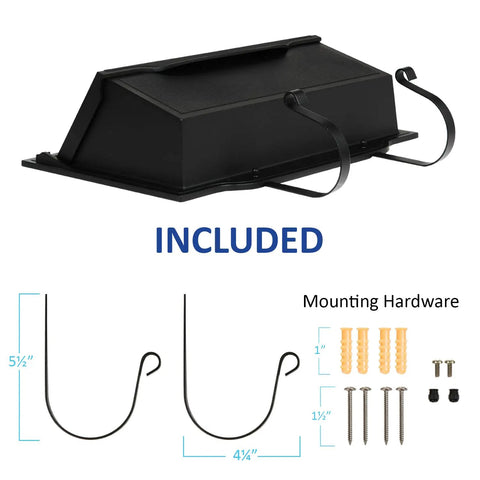 Wall Mount Luxury Mailbox In Rustproof Cast Aluminum Black Finish With A Slick Contemporary Look Easy Front Mount Install hardware included